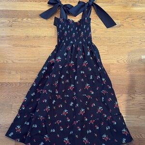 Hill House Black Ikat Rose Ribbon Ellie Nap Dress